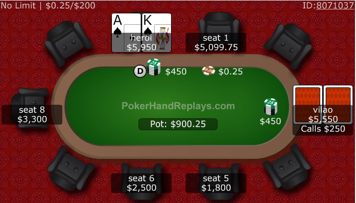 poker AK board valor